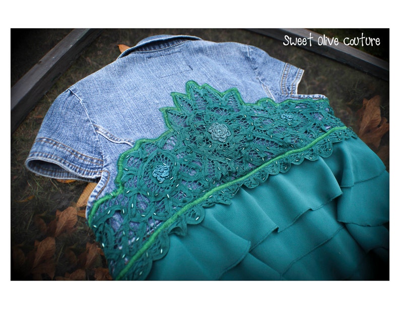 short sleeve denim bolero jacket