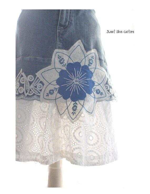 ladies denim skirt size 12