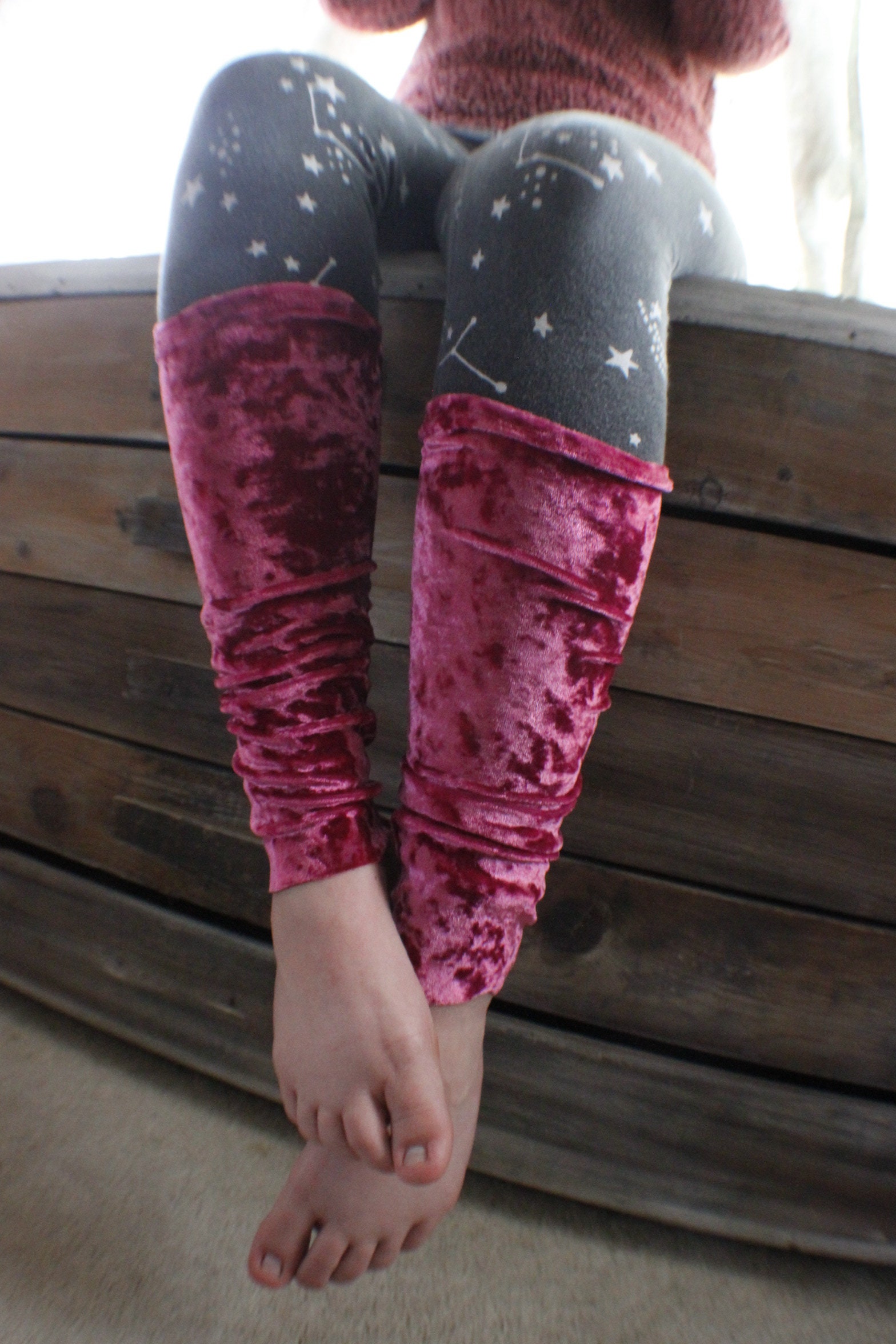 PINK velvet leg warmers soft velvet leg warmer boot cuff Etsy