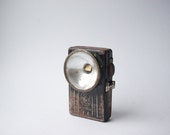 Soviet Vintage Flashlight/Pocket Metal Flashlight/ Rare Metal Torch/ Metal Collectibles /1950's - 1980's/ "Polonyna"