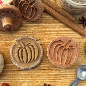 Pumpkin 2.5 inch Wood Cookie Stamp Mold CS-071