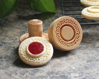 Celtic Frame 1.6 inch Mini Wood Cookie Stamp Mold CSm-021