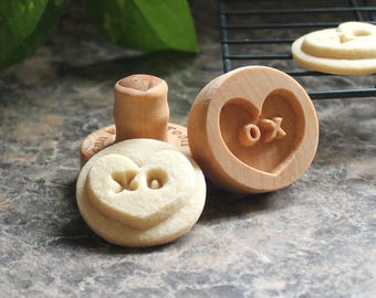 Conversation Heart 1.6 inch Mini Wood Cookie Stamp Mold CSm-022