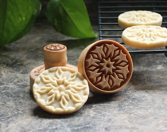 Stained Glass Window 1.6 inch Mini Wood Cookie Stamp Mold CSm-001
