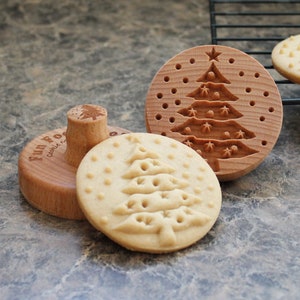 Kerstboom 2,5 inch houten koekjesstempelvorm CS-016