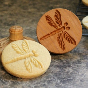 Dragonfly 2.5 inch Wood Cookie Stamp Mold CS-019