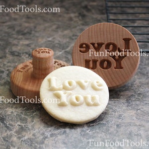 Love You 2.5 inch Wood Cookie Stamp Mold CS-114