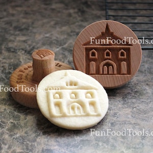 Small Church 2.5 inch Wood Cookie Stamp Mold CS-094