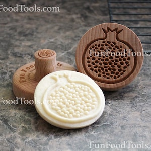 Pomegranate 2.5 inch Wood Cookie Stamp Mold CS-102