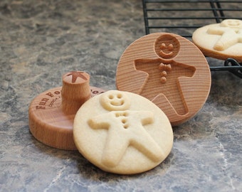 Gingerbread Man 2.5 inch Wood Cookie Stamp Mold CS-052
