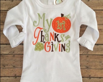 My 1st Thanksgiving Applique Shirt