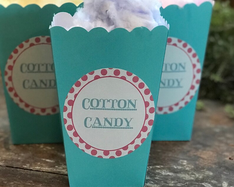 Printable Cotton Candy Sticker Labels Cotton Candy Favor Etsy