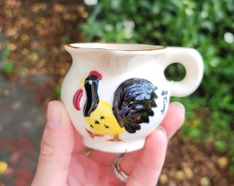 Vintage Ceramic 1/4 Cup Rooster Measuring Cup