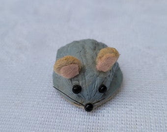 CHOICE of Miniature Mouse Figurines, WALNUT MOUSE, Mice with Cheese, Artist Mouse, Mouse Magnet, Sleeping Mouse, Mini Plastic Mouse