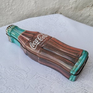 Coca-cola bottle tin, bottle shaped tin container can, candy gift tin, Coke tin