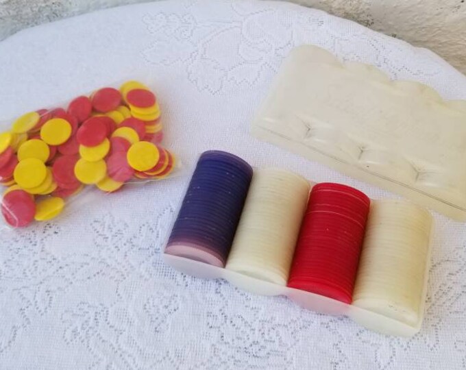 Tupper Silent Partner Poker Chips Millionaire Line, Red, Clear White