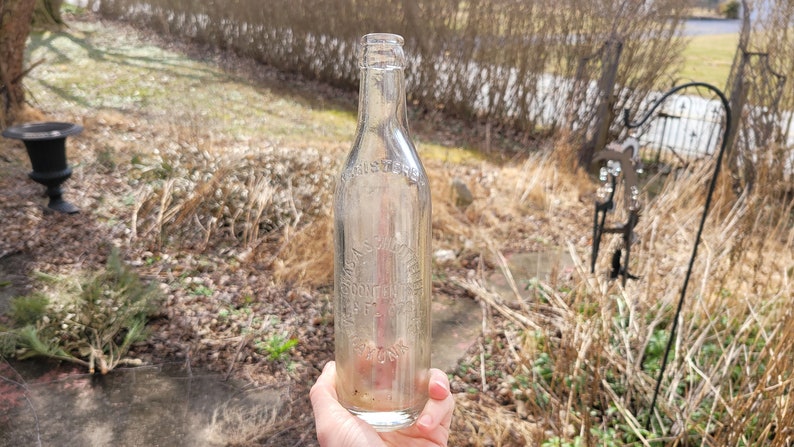Manayunk PA Glass Bottle, Vintage Beer Soda Bottle, Chas. A. Schlotterer image 3