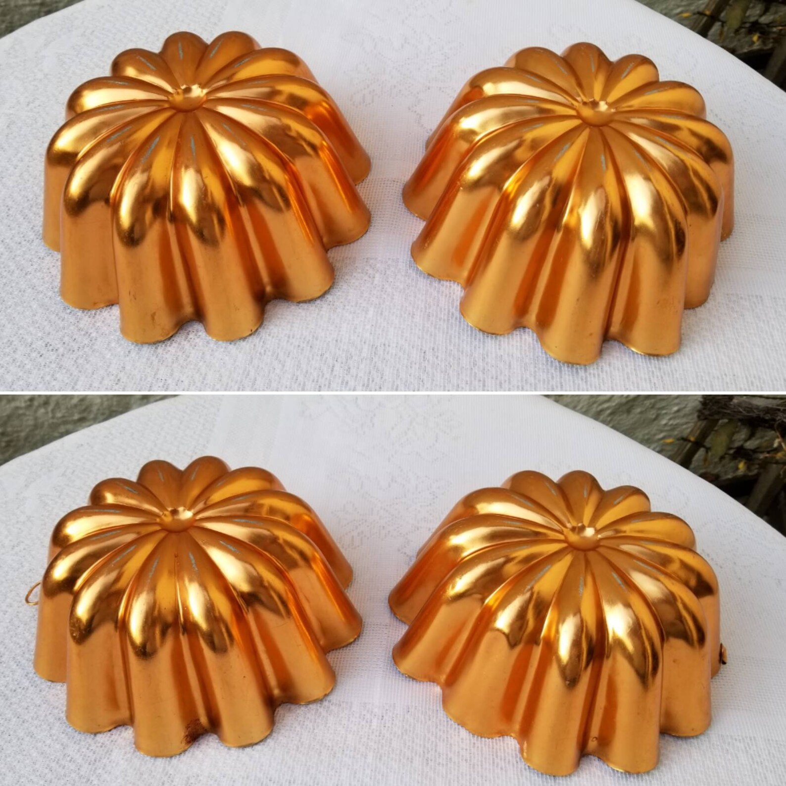 2 Copper Clad Aluminum Jello Molds 3 1/2 Cup Jello Mold Etsy