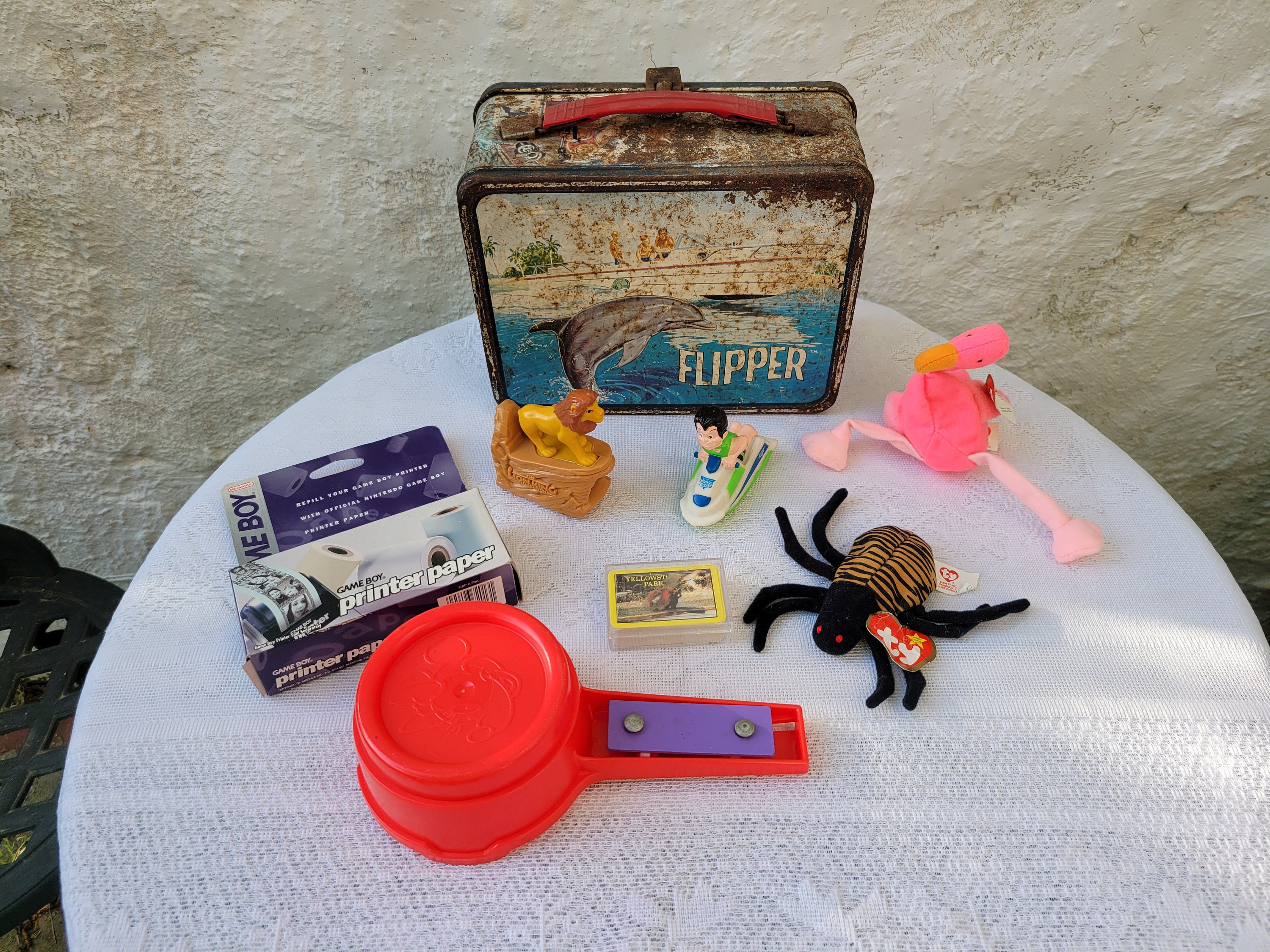 80s 90s Toys Flipper Metal Lunch Box Game Boy Printer Paper