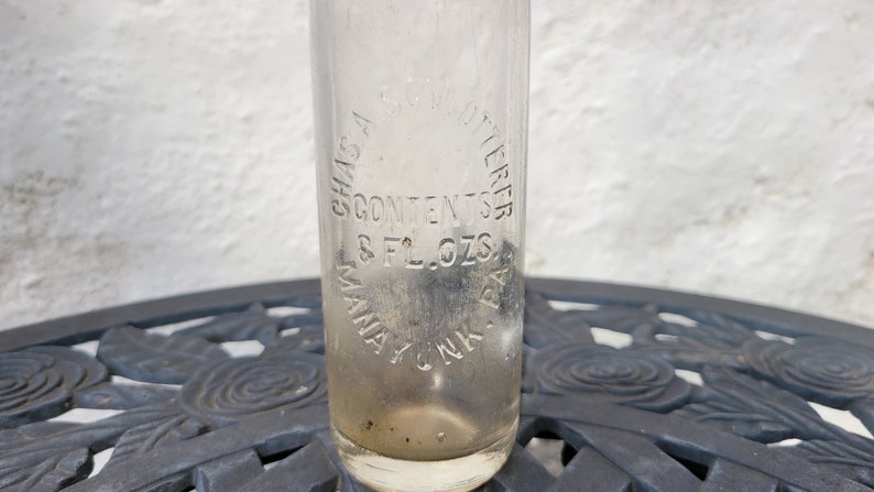 Manayunk PA Glass Bottle, Vintage Beer Soda Bottle, Chas. A. Schlotterer image 2