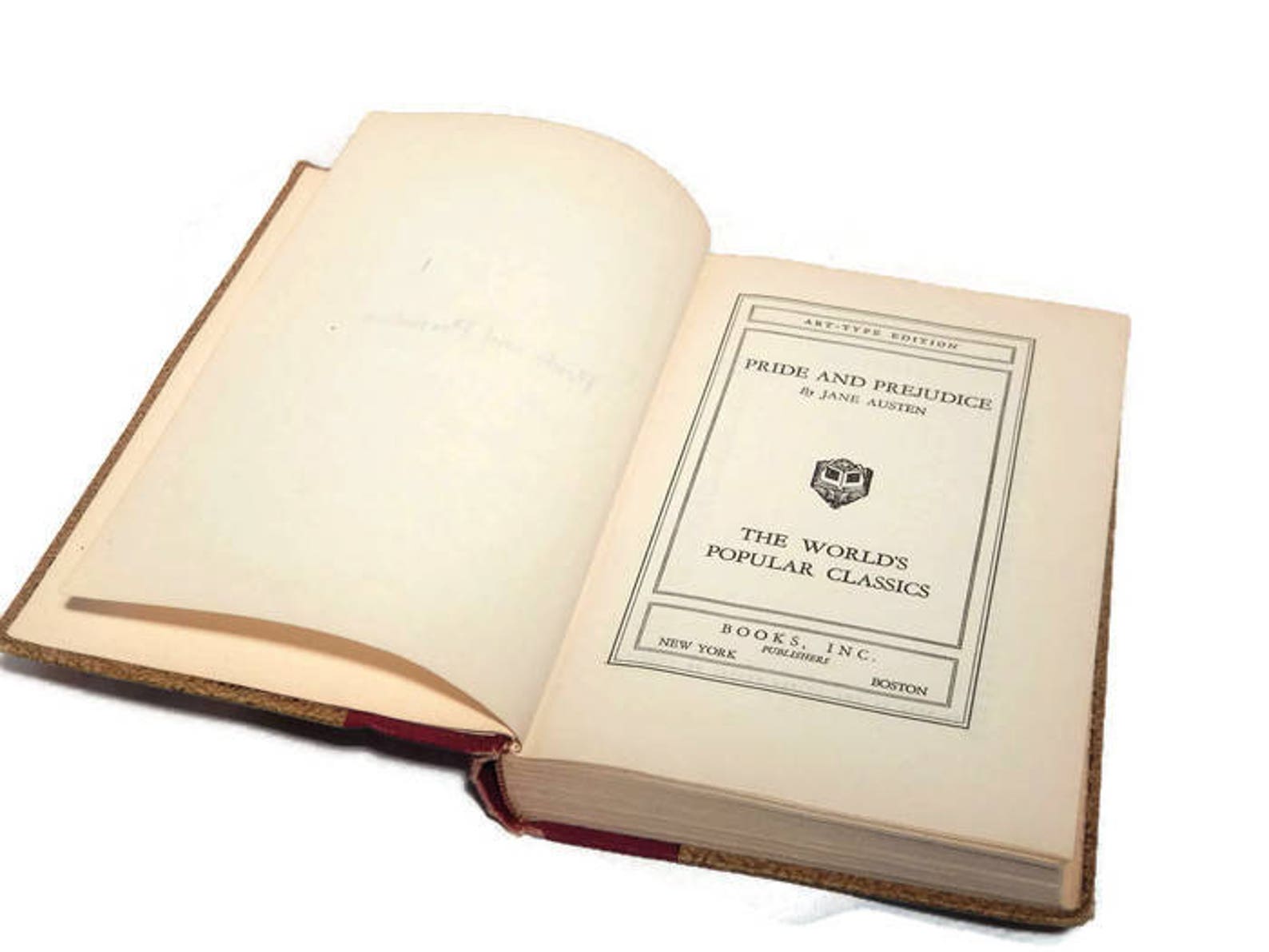 Pride and Prejudice by Jane Austen Vintage Art Type Edition Etsy