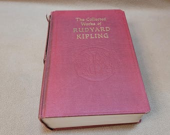 The Collected Works Of Rudyard Kipling, One Volume Edition, Vintage Red Hardcover Book, Walter J. Black Inc.