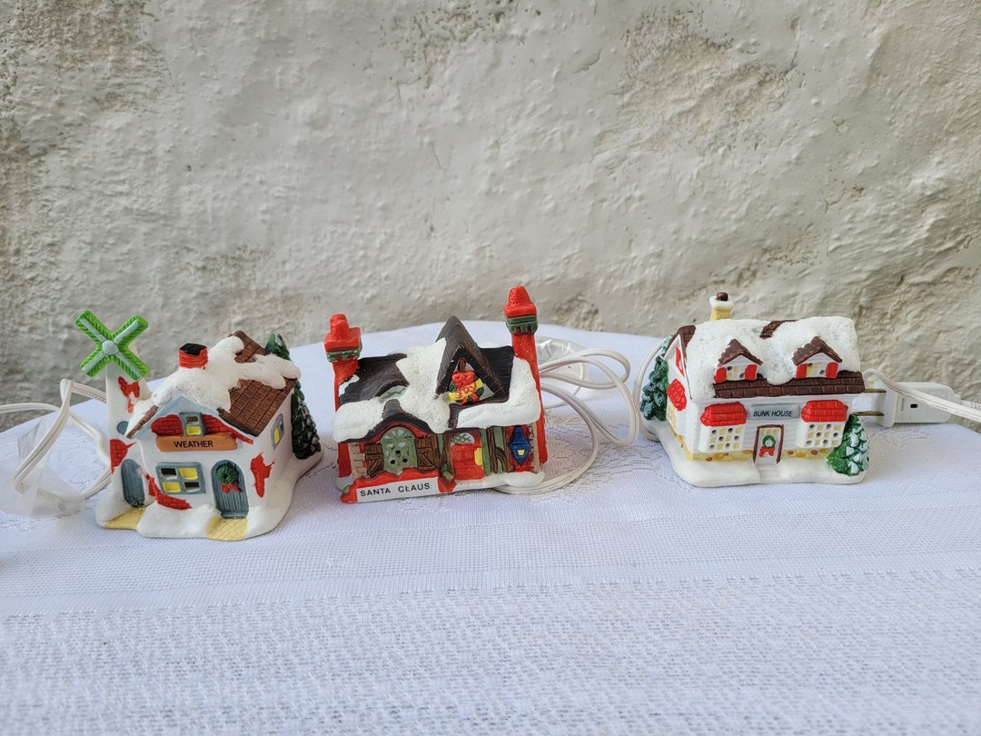 Village de Noël en biscuit de porcelaine, CHOICE LOT, maison avec