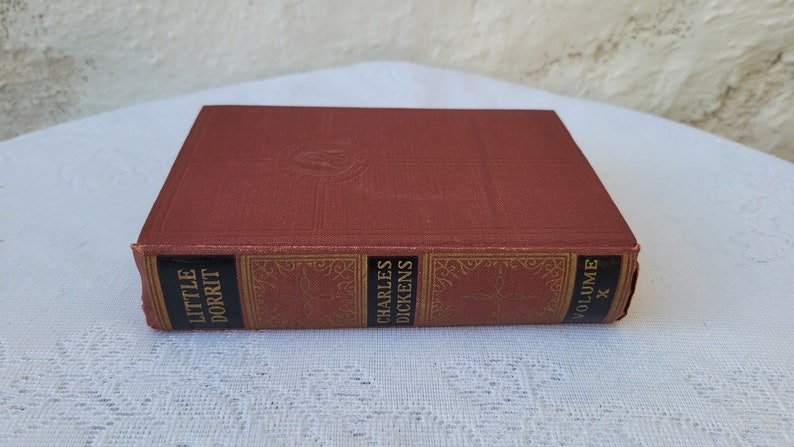 Little Dorrit, Charles Dickens, Parts One and Two, Volume X, ClearType Edition, Books Inc., Vintage Hardback Book, Illustrated image 2