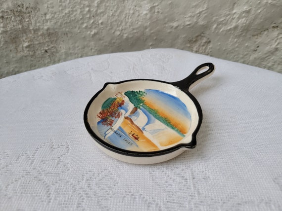 Vintage Niagara Falls padella in ceramica padella souvenir di viaggio,  piccolo piatto, piatto di gingillo, posacenere, sottobicchiere, poggia  cucchiaio, Giappone -  Italia
