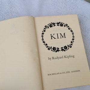 Kim by Rudyard Kipling, Vintage Hardback Book, Macmillan & Co. image 5