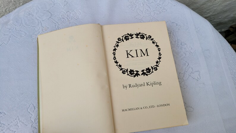 Kim by Rudyard Kipling, Vintage Hardback Book, Macmillan & Co. image 5