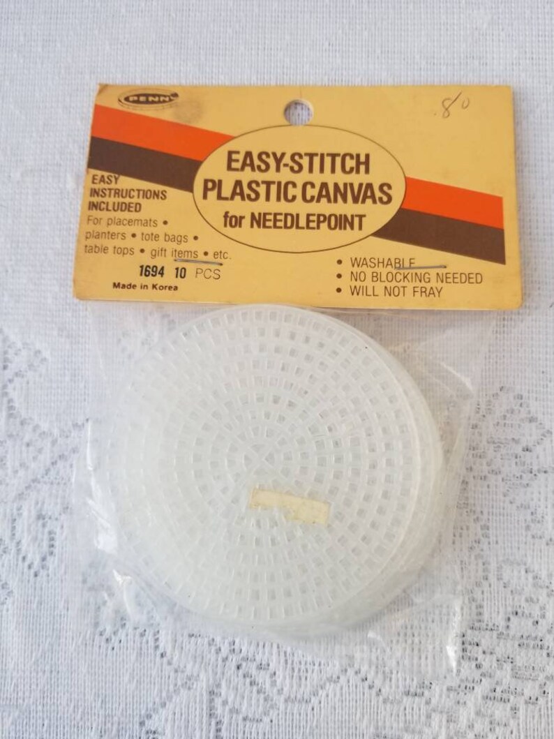 Mesh Plastic Canvas for Needlepoint Supplies Round Etsy Canada