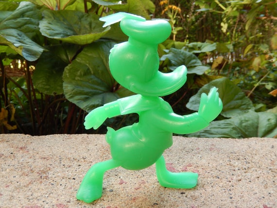 Grune Kunststoff Donald Ente Figur Spielzeug Marx Spielzeug Etsy
