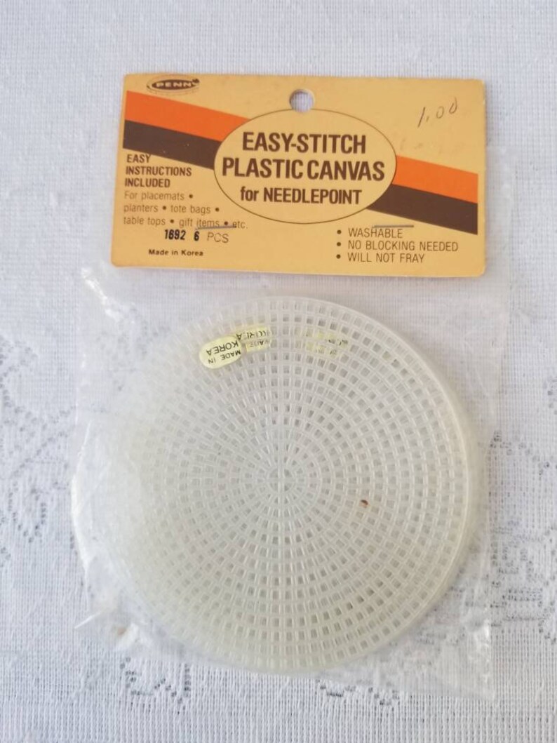 Mesh Plastic Canvas for Needlepoint Supplies Round Etsy