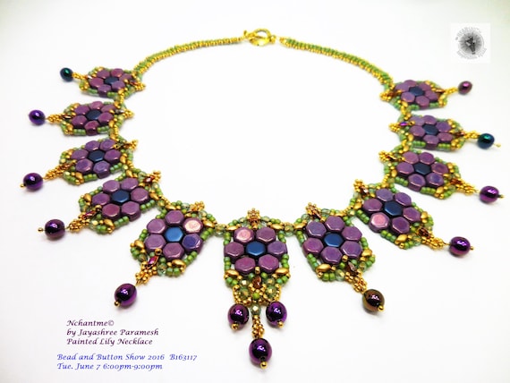 Painted Lily Necklace for Adeli