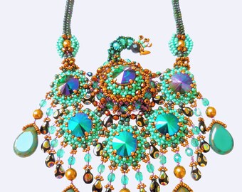 Prancing Peacock Necklace Tutorial Instant Download