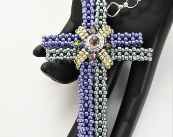 Double Cross Pendant Tutorial Instant Download