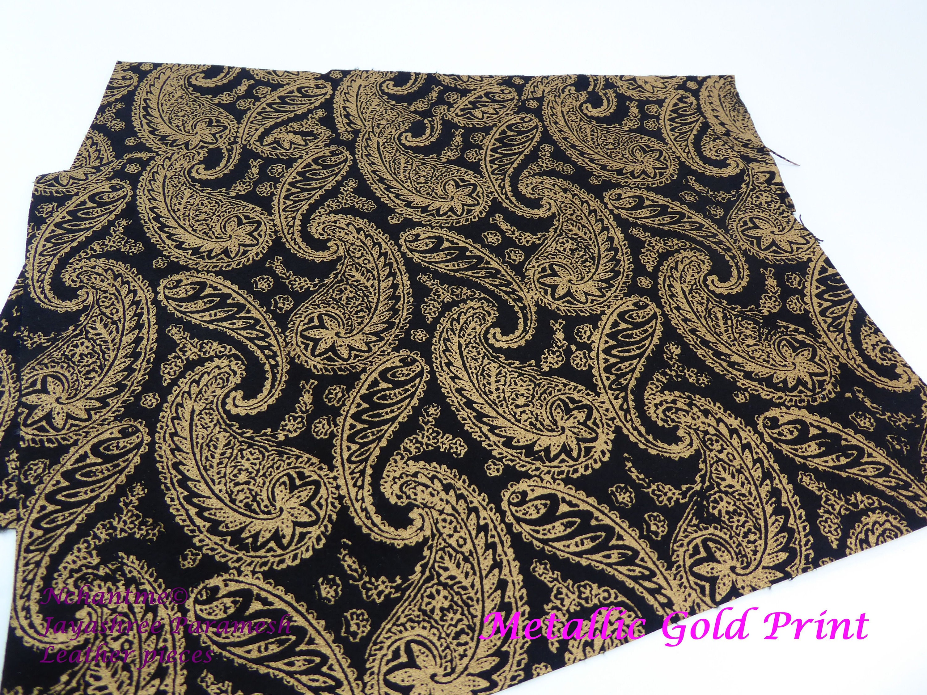 Printed Leather Pieces for DIY