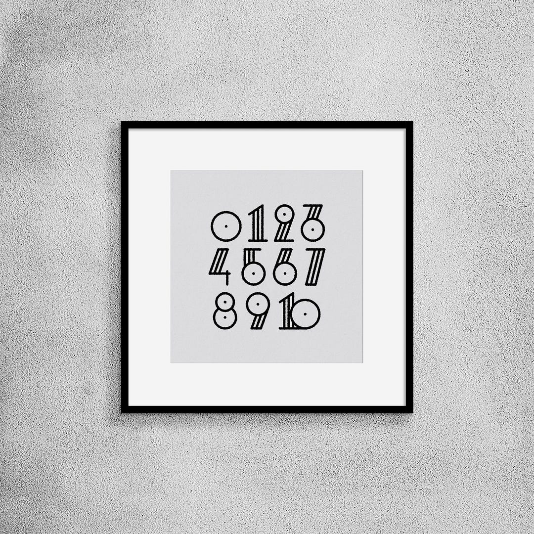 Pictogram Poster - Numbers - Etsy