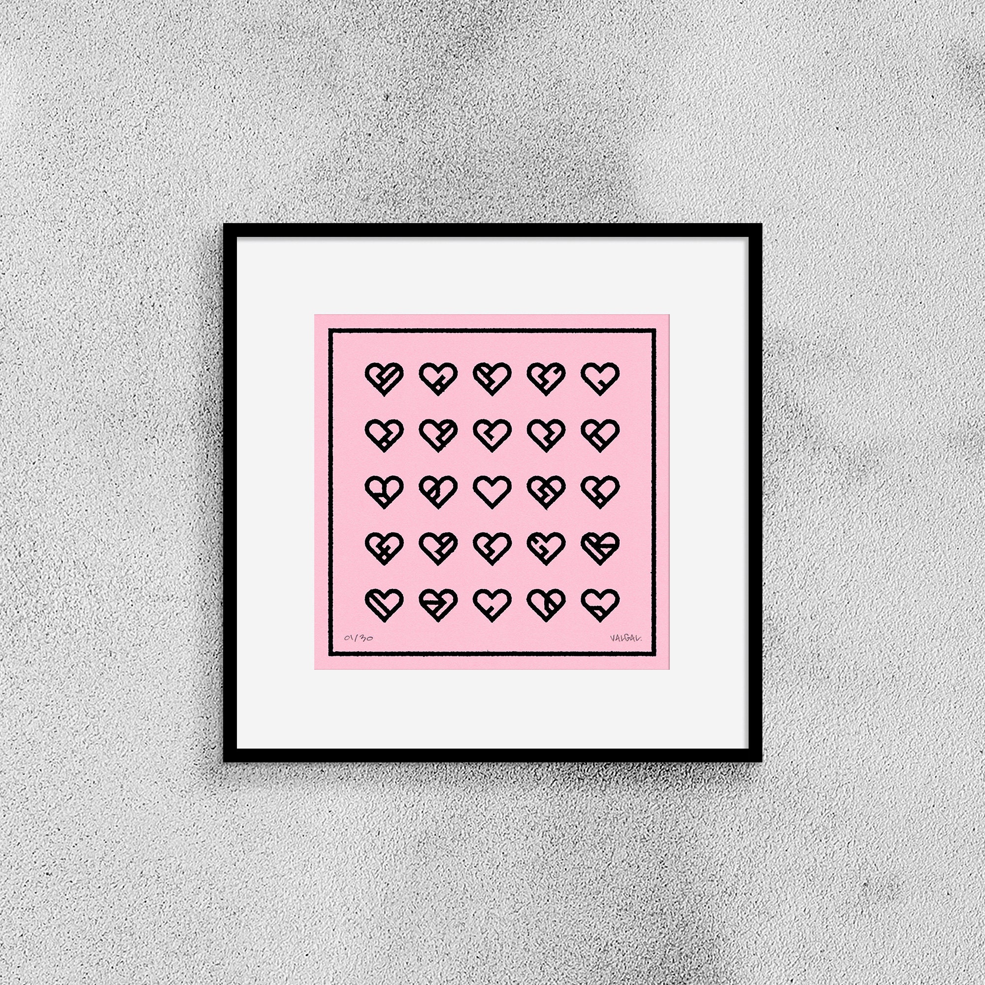 Picto Poster Hearts 1 Etsy