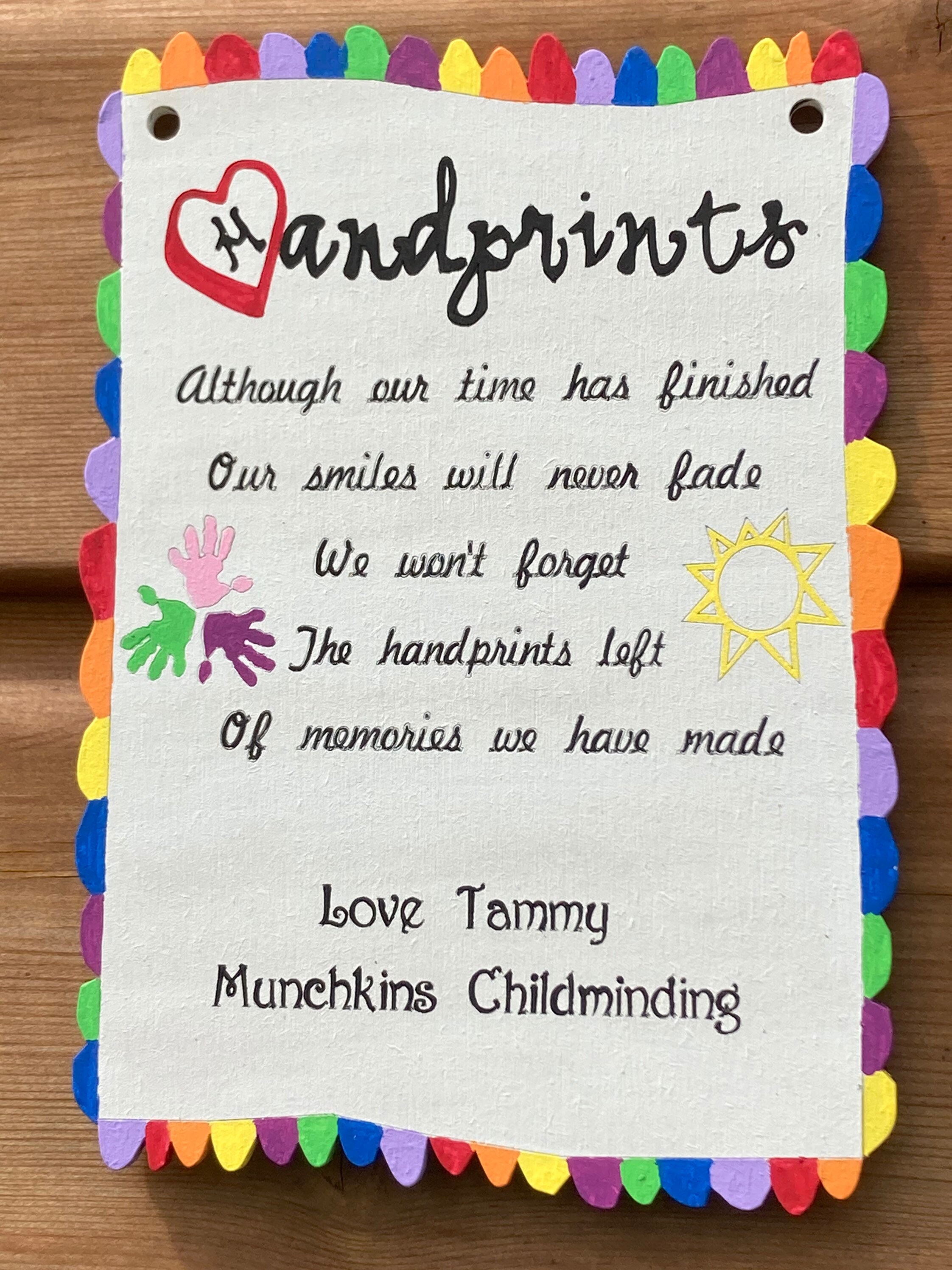 Personalised childminders nursery leavers gift teacher gift Etsy