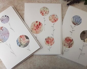 Pack of Three Abstract Greetings Cards