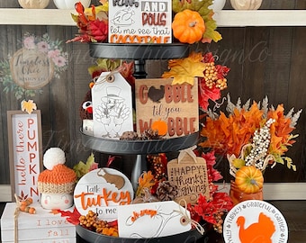 Thanksgiving Tier Tray, Fall tier tray, Thanksgiving Signs, Thanksgiving tiered tray, Thanksgiving Decor, Fall Decor, Autumn Decor, Signs