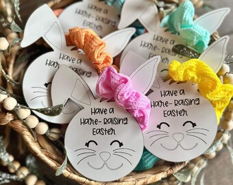 Easter Bunny Hair Tie Holder: Classroom Gift, Easter Basket Filler