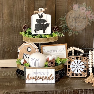 Farmhouse Tiered Tray, Farmhouse Tier Tray, Farmhouse Signs, Farmhouse Decor, Farmhouse Tier Tray Decor, Tiered Tray Signs, Rustic Signs,