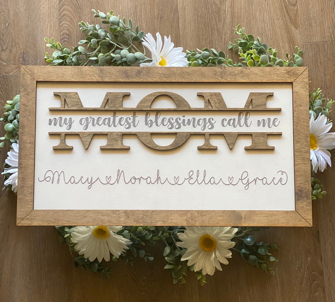 Personalized Mothers Day Sign, Mother’s Day Gift, Mom Sign, Mom Gift ...