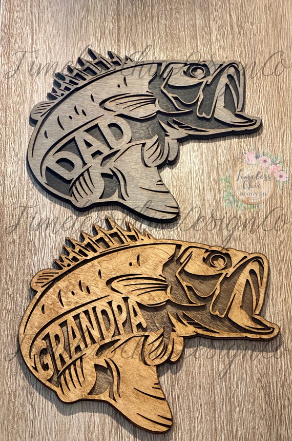 Fathers Day Gift, Bass Fish Sign, Fathers Day Sign, Largemouth Bass,  Birthday Gift, Grandpa Gift, Fishing Decor, Wall Decor, Man Cave Sign -   Canada