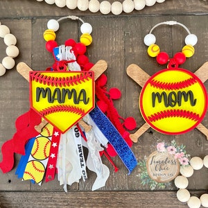 Personalized Softball Bag Charm: Bogg Bag Tassel, Sports Tag