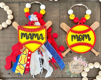 Personalized Softball Bag Charm: Bogg Bag Tassel, Sports Tag