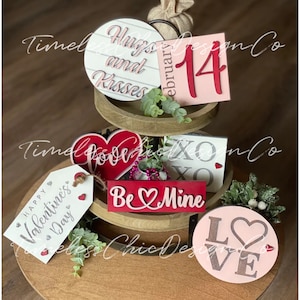 Valentine Cookie Wood Heart Ornaments